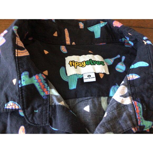Tipsy Elves Cactus Fiesta button down shirt Medium - Picture 2 of 5